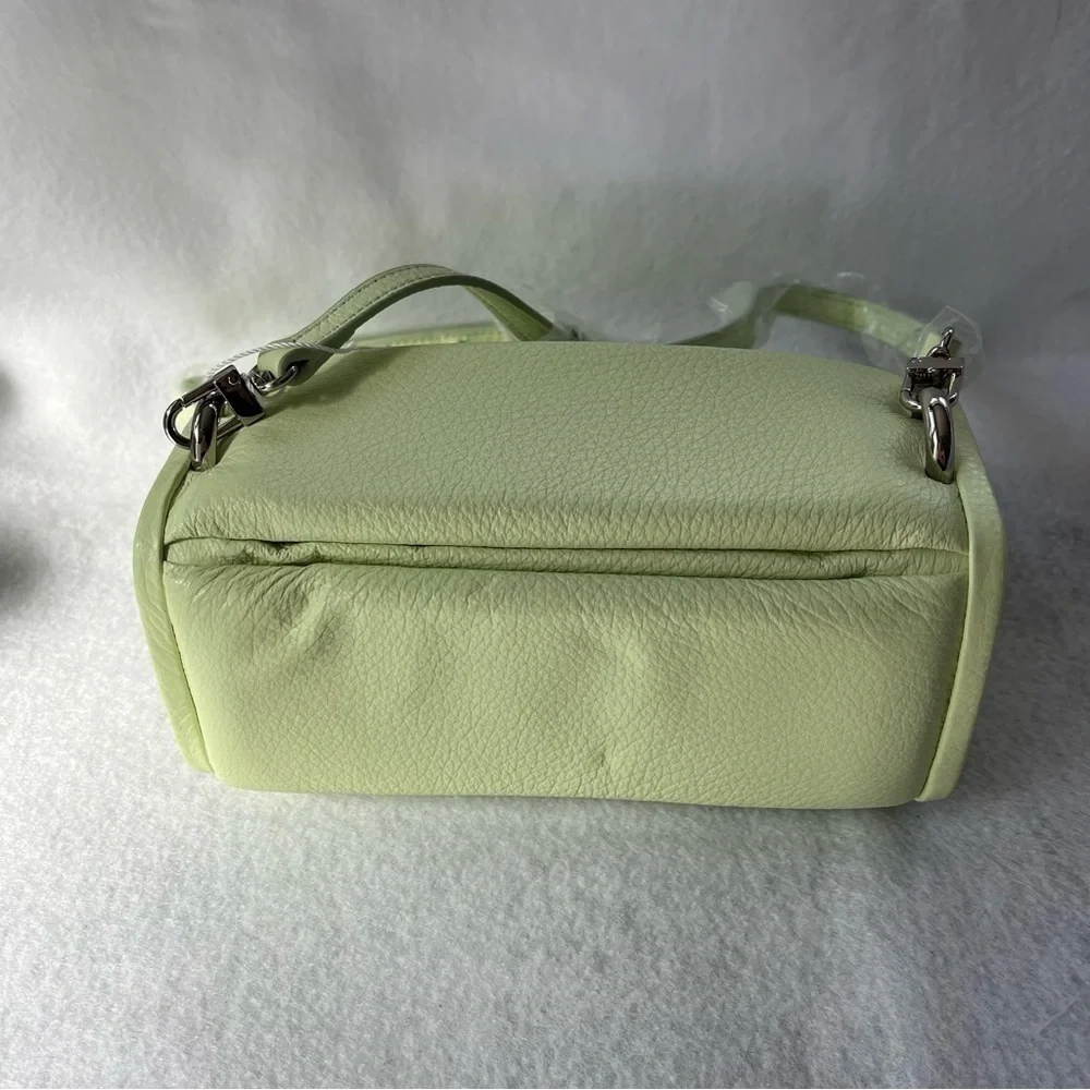 NEW HYETHE Soft Pillow Leather Mini Bag Light Lime Green Korea Crossbody